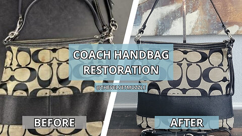 How to Clean & Restore a Coach Signature Jacquard Leather Bag | Unique Thrifted Find | Handbag Rehab