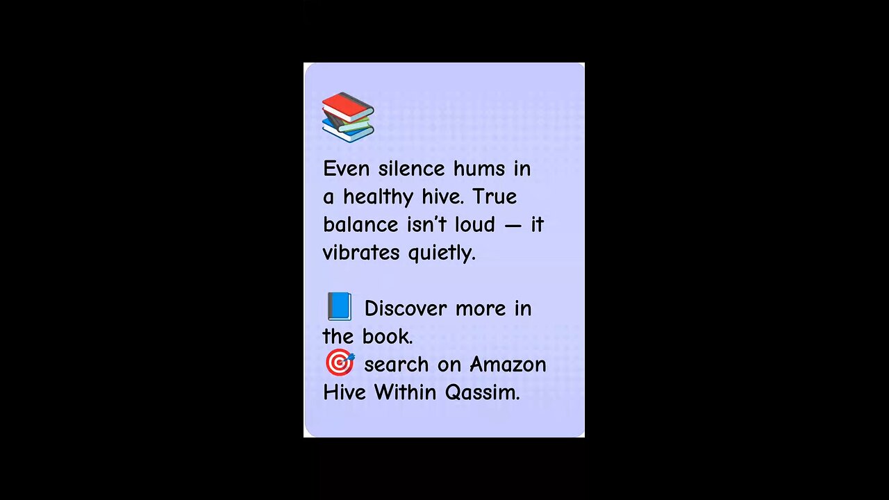 Even Silence Hums in a Healthy Hive 🐝✨ | Hive Within Qassim