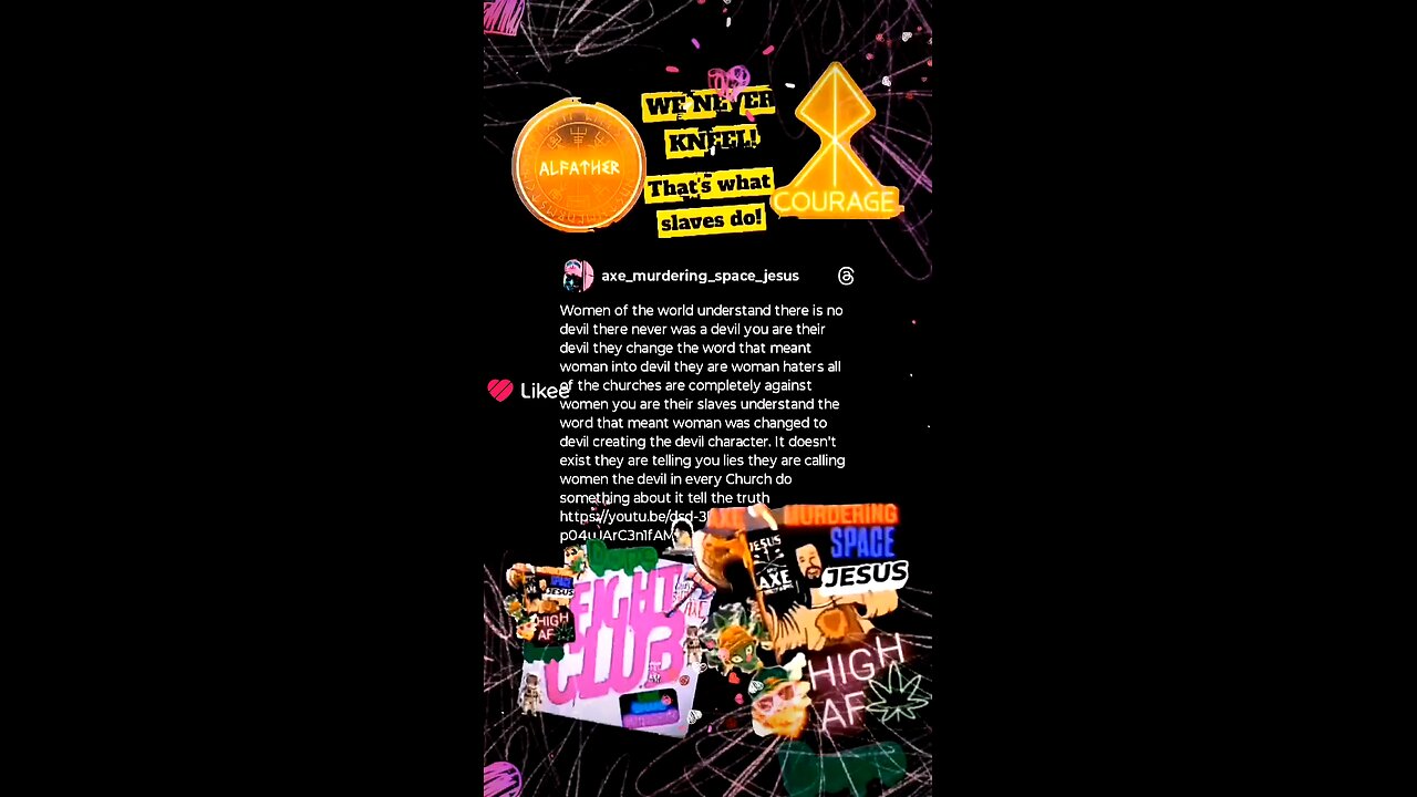 attention females you are the devil according to all churches and the Freemasons and the Jews