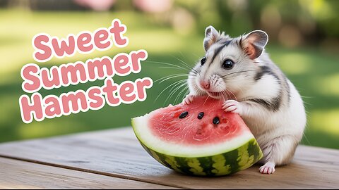 Hamster ASMR 🐹 Eating Fruit🍓 | Relaxing Chewing Sounds for Stress Relief & Sleep"🙂‍↔️