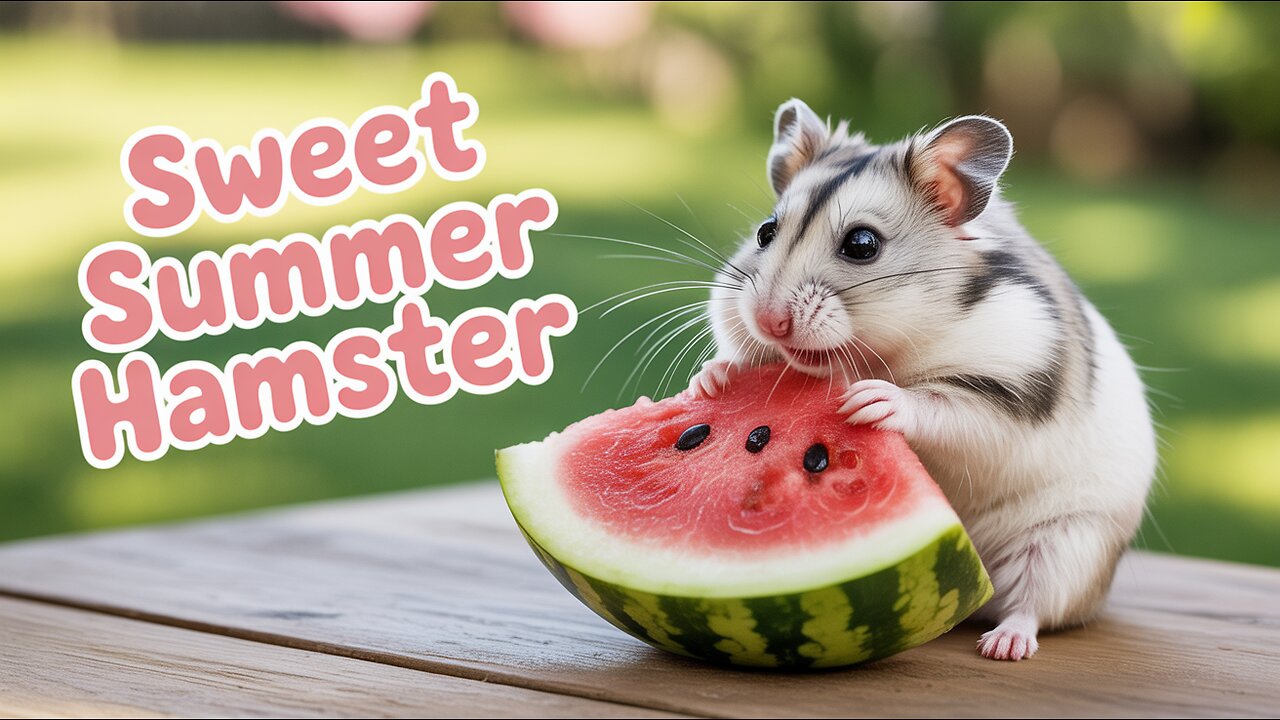 Hamster ASMR 🐹 Eating Fruit🍓 | Relaxing Chewing Sounds for Stress Relief & Sleep"🙂‍↔️