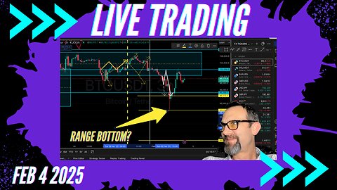 $Bitcoin Range Bound? Live Trading 2/4/2025 $Bitcoin, $Forex, $Stocks, $Gold $Silver