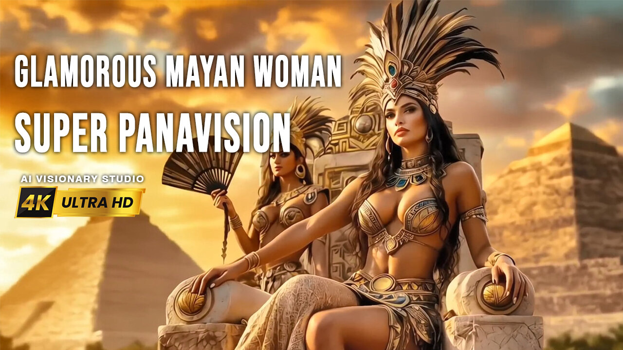 Glamorous Mayan Woman In Super Panavision Style Retrofuturistic AI Art AI Short Film