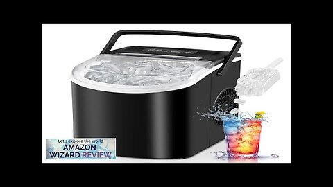 Countertop Ice Maker Portable Ice Machine with Handle Self-Cleaning 26lbs in 24Hrs Review