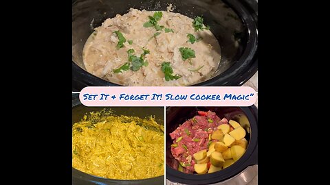 3 Slow cooker Dinner recipes