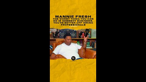 @manniefresh The worst thing you can do is homeboy business, you’re better off hiring professionals