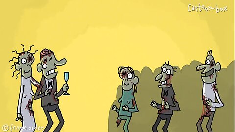 funny cartoon zombie wedding