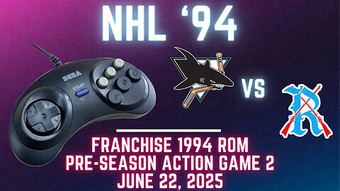 NHL '94 Franchise League (1994) - Sharks (Len) at Rifles (Modano09) {Genesis} exi G2 (OT!)