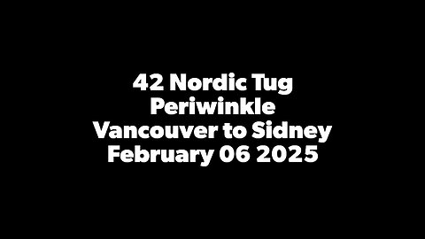 42 Nordic Tug being delivered in the Pacific Northwest in the winter