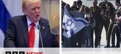 Hostages reunited with families as Trump greeted with cheers in Israeli parliament | news