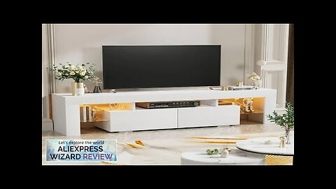 Modern LED TV Stand for Televisions up to 70 Inch with Glass Review