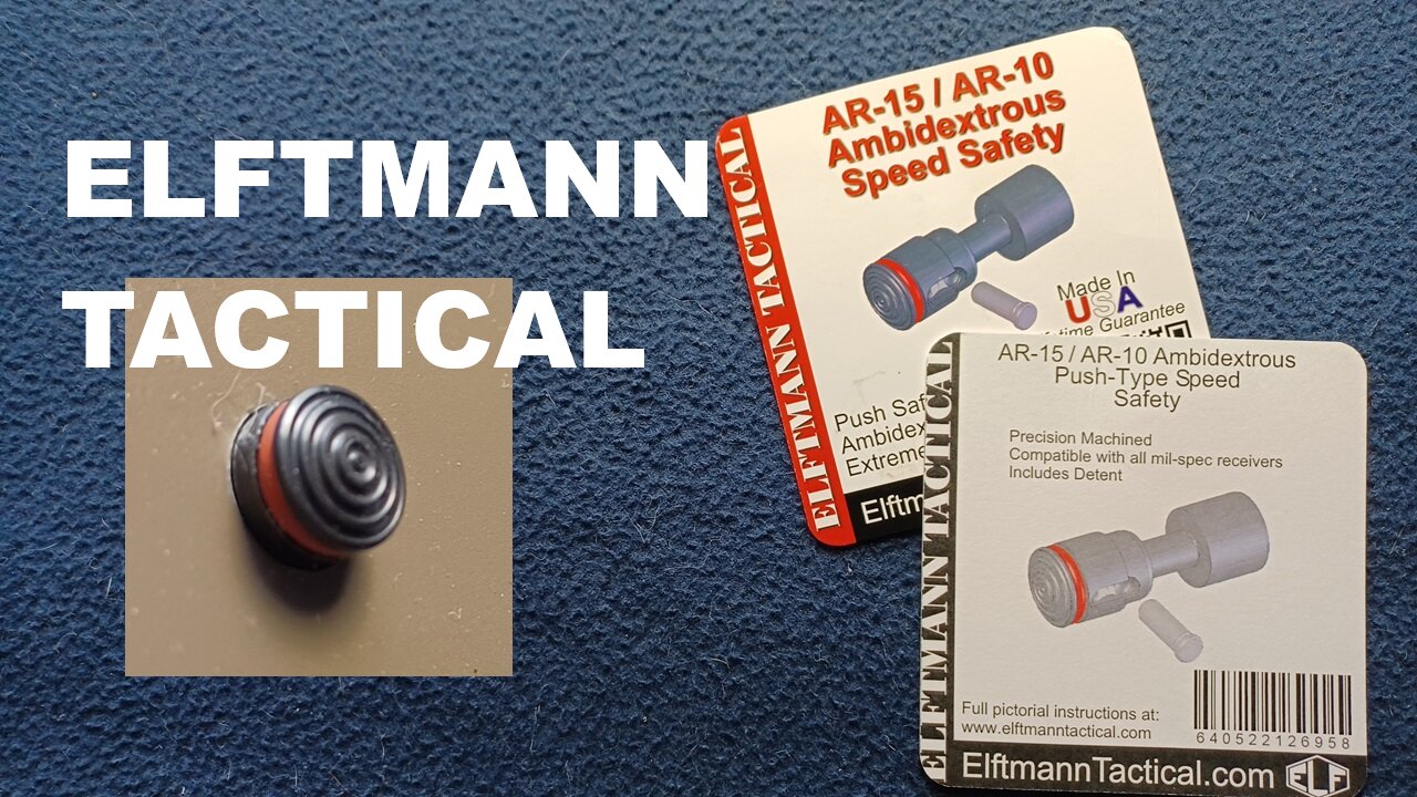 ELFTMANN TACTICAL AR-15/AR-10 Ambidextrous Speed Safety, Push-Type, Drop in Replacement