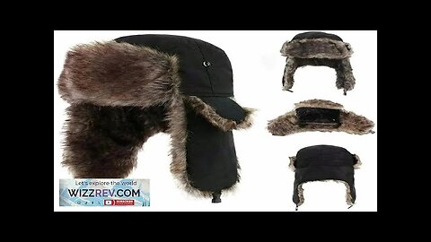 Men's Winter Trapper Aviator Trooper Earflap Warm Russian Waterproof Ski Hat Bomber Review