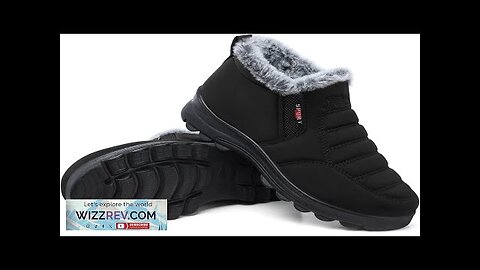 SHIBEVER Womens Snow Boots Ankle Booties Waterproof Winter Boots Synthetic Leather Side Review