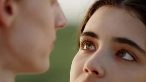 A Man Kissing a Woman's Forehead, so much love and passion