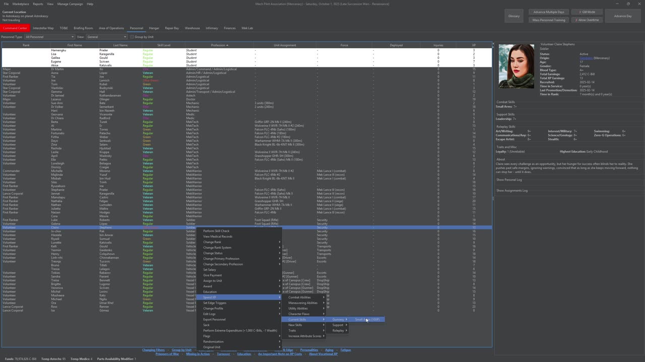 MekHQ 0.50.06 Learning the Ropes 10