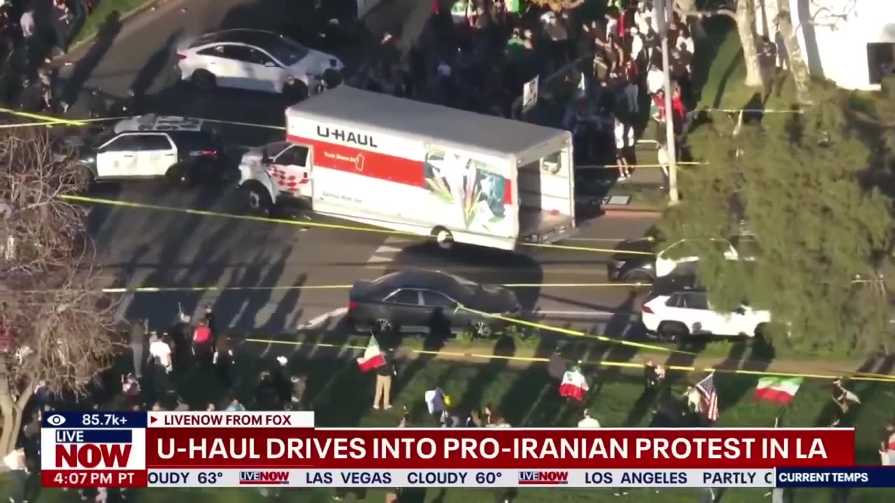U-Haul Driver Rams Into Protestors in Los Angeles