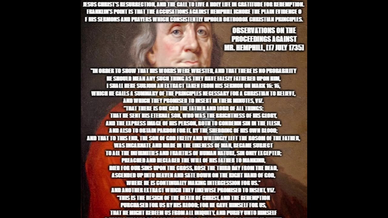 1735.7.17 Benjamin Franklin Observations On The Proceedings Against Mr. Hemphill, 17 July 1735