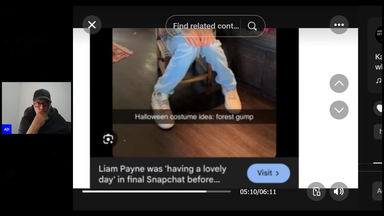 liam Payne was wearing Kates cap when he fell why ?