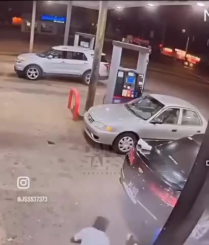 A Common Occurrence Gun Battle at a Ghetto Gas Station