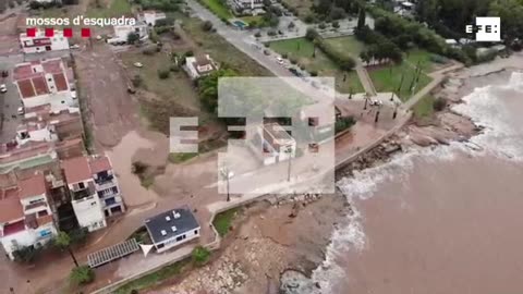 Efectos devastadores de la lluvia en El Montsià (Tarragona)