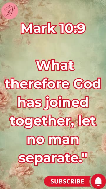 “United by God, Not to Be Separated” mark 10:9. #shortvideo #youtubeshorts #reels #ytshorts #shorts