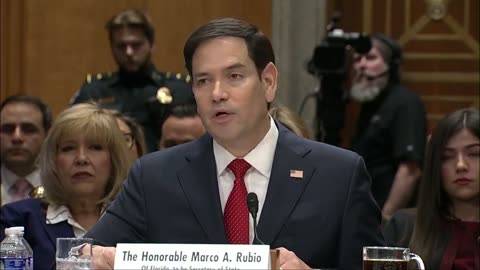 Marco Rubio delivers his opening statement laying out an America First vision for foreign policy