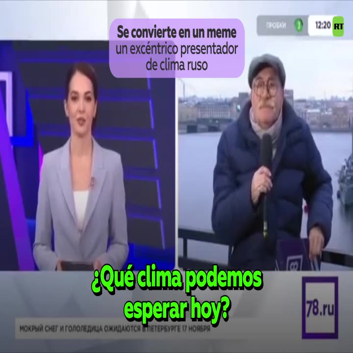 Se viraliza presentador de tiempo ruso y la Red especula si está ebrio o si solo es muy excéntrico