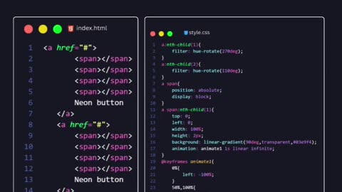 Glowing Button html css javascript Day 6