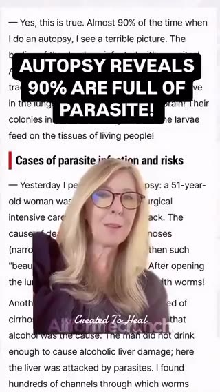 🧐 Autopsy reveals 90 percent of the dead is full of parasites.