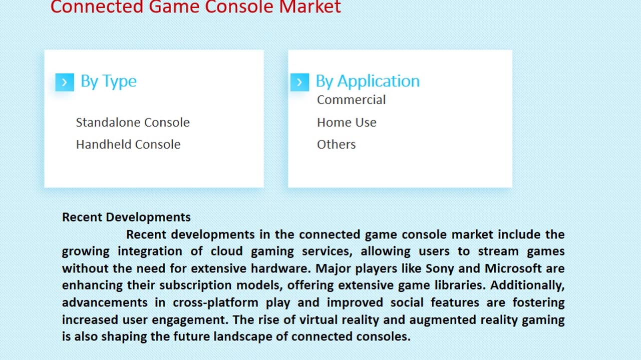Connected Game Console Market: Global Industry Analysis and Forecast 2033 | Market Strides