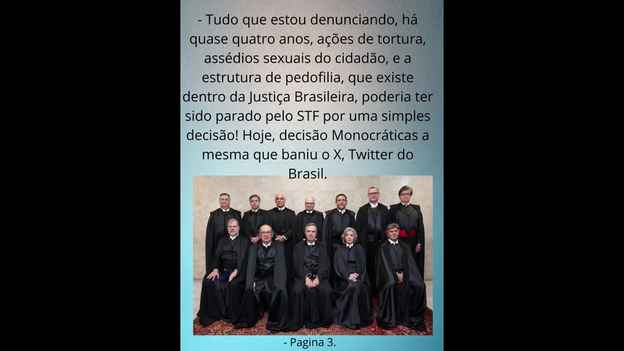 STF - Supremo tribunal Federal Brasileiro! Protegeram todos os criminosos que estou denunciando.