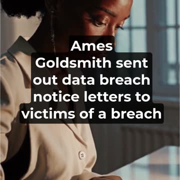 Ames Goldsmith data breach - If you received a notice from Ames Goldsmith you might be owed cash!