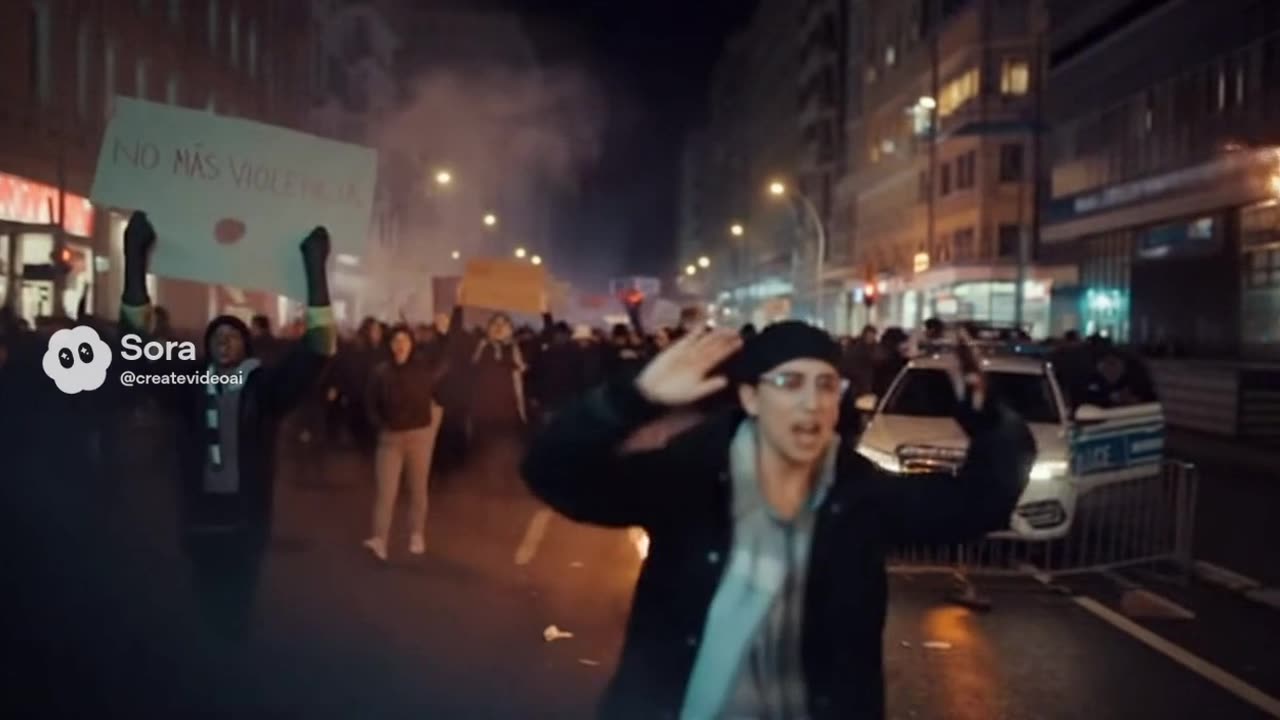 un gran disturbio en la calle