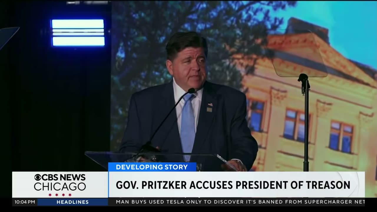 Gov. JB Pritzker: "Trump's treasonous words are leading to treasonous actions"…