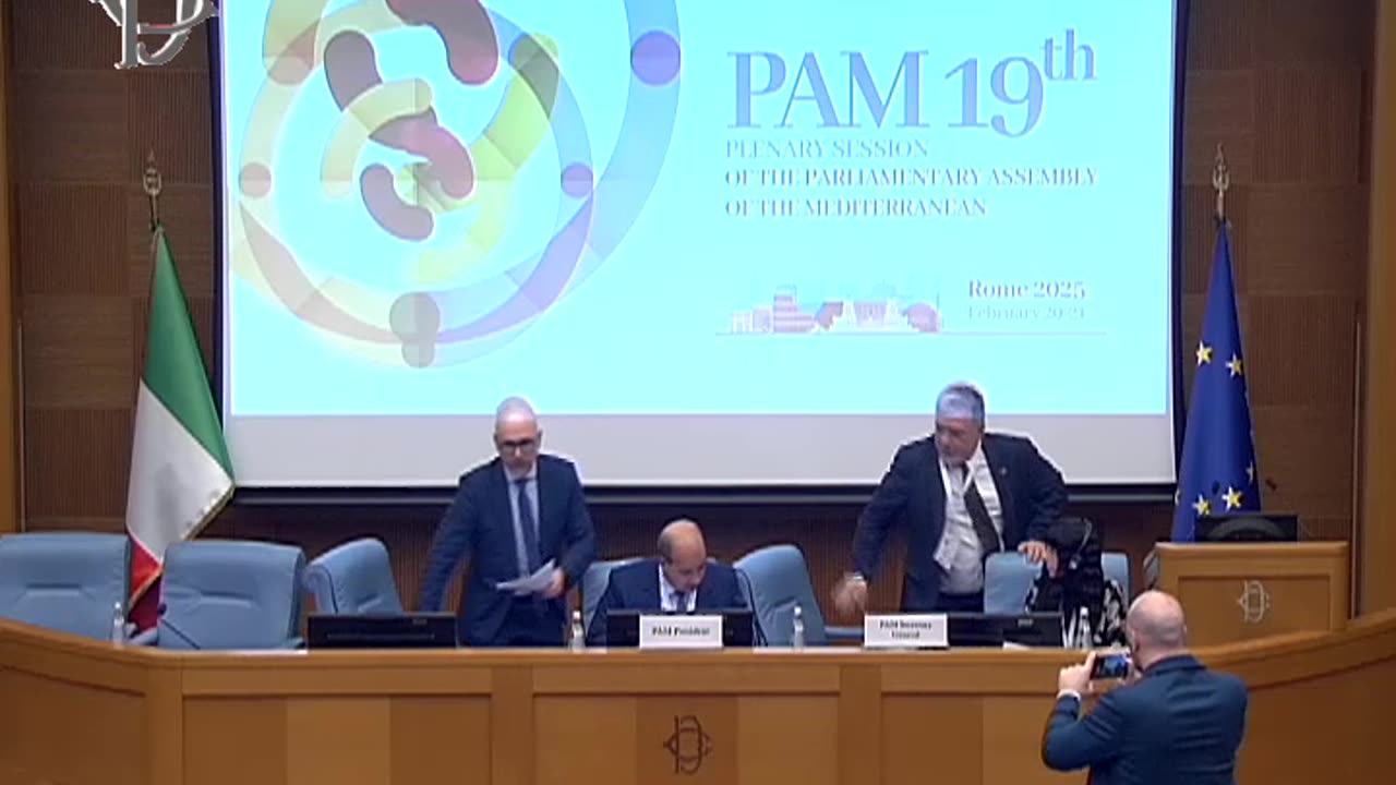 Roma - 19° Meeting dell'Assemblea parlamentare del Mediterraneo - Ele. Presidente - arabo (24.02.25)