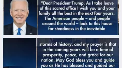 Exclusive Trump reveals ‘inspirational’ message Biden left him in Oval Office letter