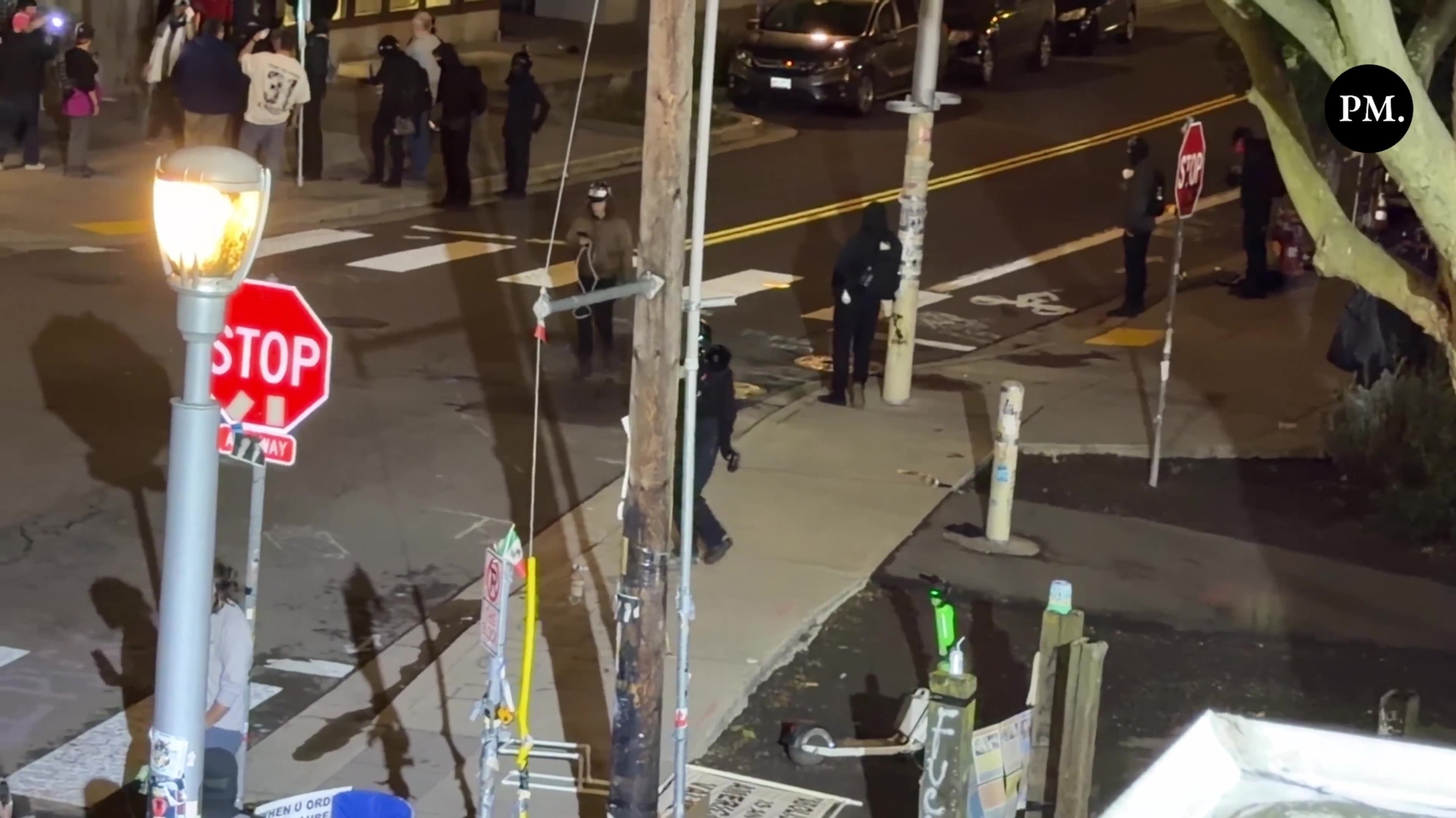 Portland Antifa militant admits their controlled zone outside of ICE is lawless: