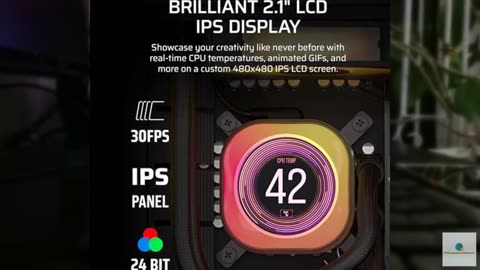 CORSAIR iCUE Link Titan 360 RX LCD Liquid CPU Cooler – 360mm AIO – Low-Noise – F