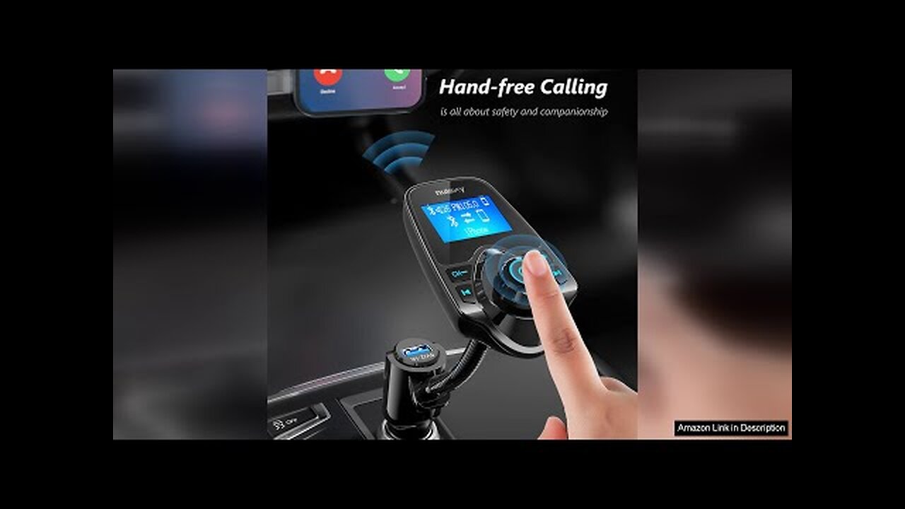 Nulaxy Wireless in-Car Bluetooth FM Transmitter Radio Adapter Car Kit W 1.44 Review