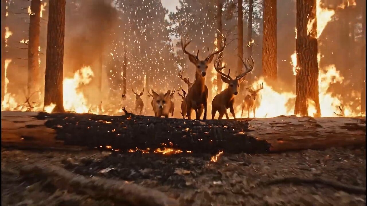 Epic Blaze Rescue: Heroes Saving Wildlife from Raging Flames! 🔥🐘🦌