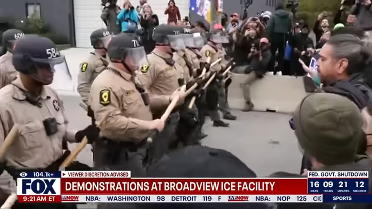 Broadview ICE facility: protesters clash with officers