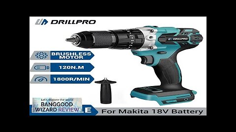 Drillpro 13MM Brushless Electric Impact Drill 20+3 Torque Screwdriver Hammer Drill Winter Review