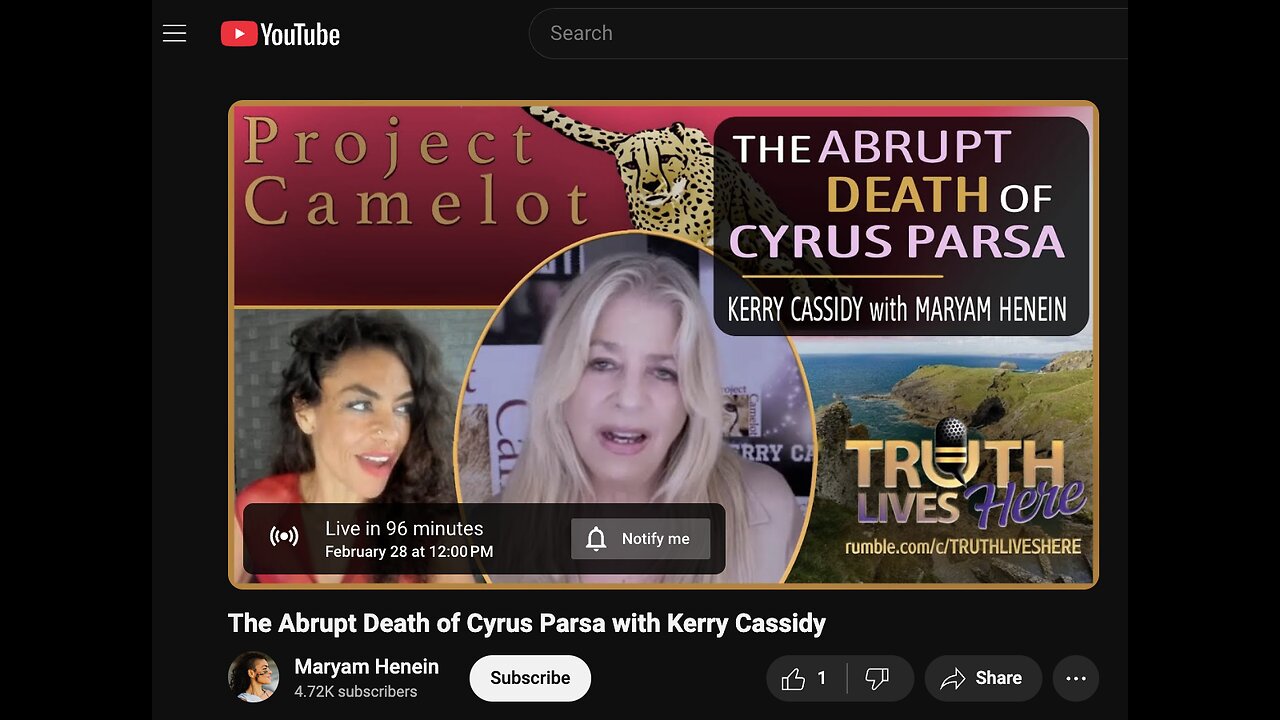 KERRY CASSIDY INTERVIEWED BY MARYAM HENEIN RE CYRUS PARSA