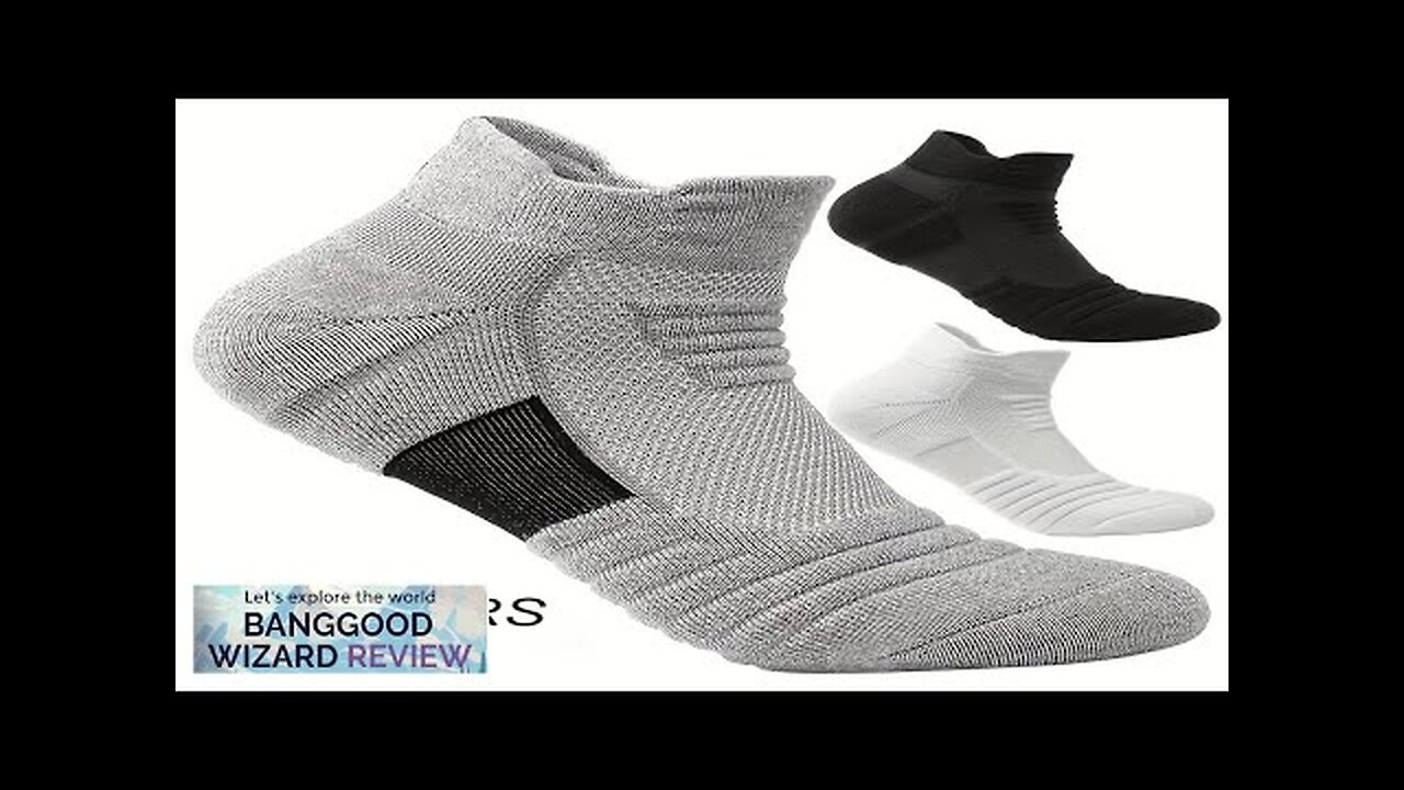 5 Pairs Men's Sports Socks Thick Towel Basketball Socks Wicking Sweat Breathable Review