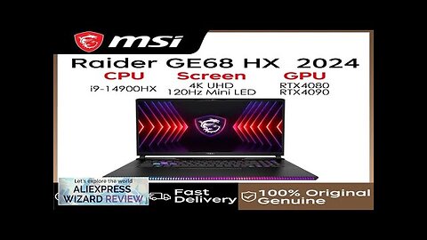 MSI Gaming Laptops MSI Raider GE68 HX 2024 Intel Core I9-14900HX 16“ Review