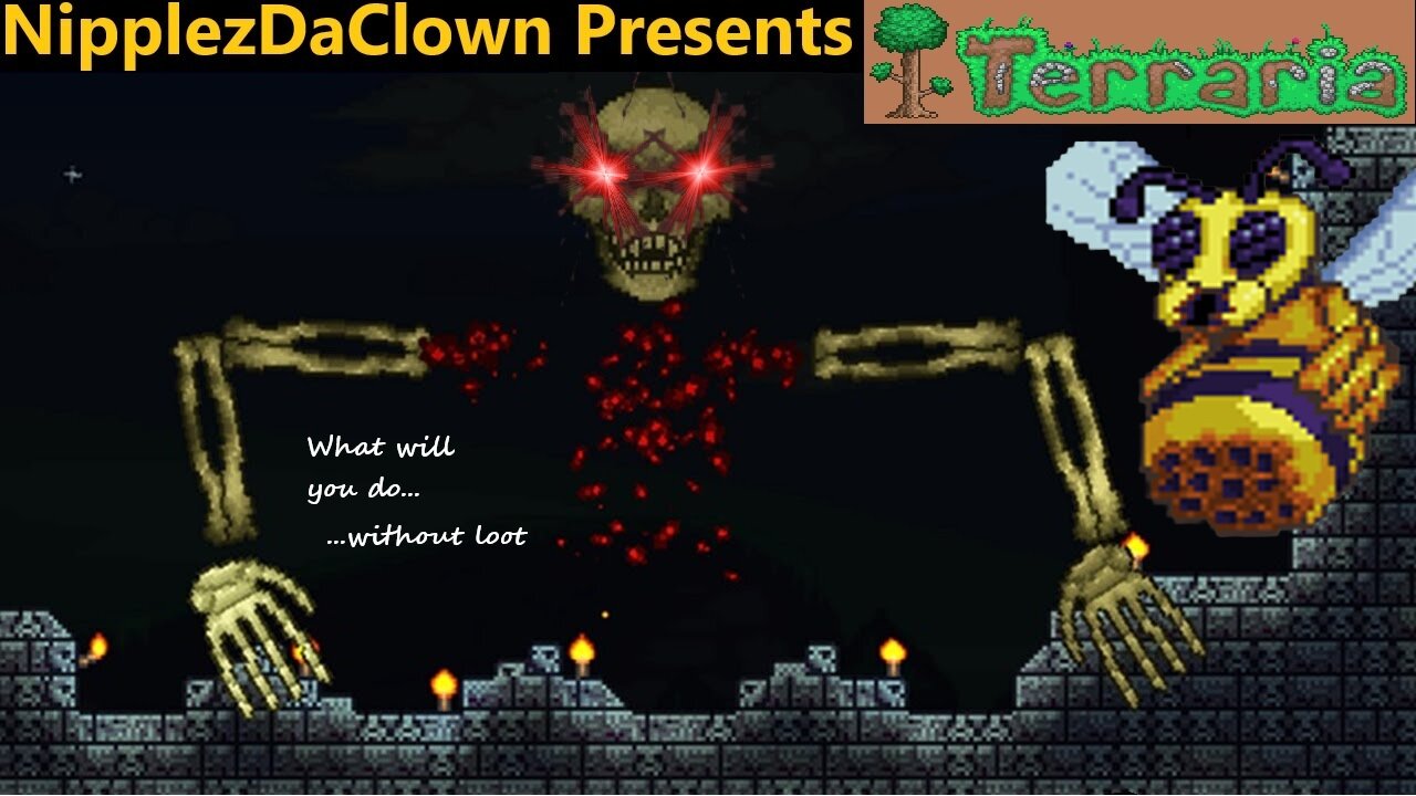 Defeating Skeletron, Queen Bee, and Losing our Stuff - Idiots play Terraria for the first Time