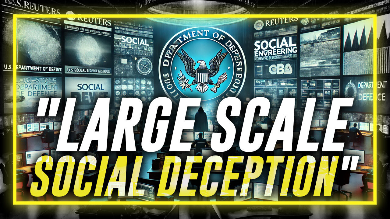 🚨 DEEP STATE DEMOCRAT BOMBSHELL 🚨 The DOD Paid Reuters $9,147,532 To Run Illegal "Social Engineering Operations" Against American Citizens For "Active Social Engineering Defense" And "Large Scale Social Deception"!