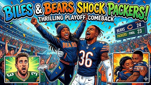 Simone Biles CELEBRATES with Bears Husband After THRILLING Playoff Comeback Against Packers
