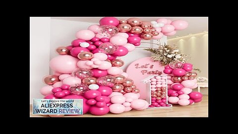 Pink Rose Gold Balloons Garland Arch Kit Birthday Party Decor Kids Wedding Review